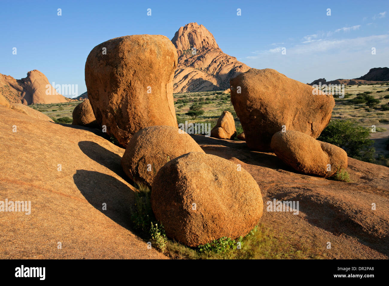 Riesige Granitfelsen, Spitzkoppe, Namibia, Südliches Afrika Stockfoto