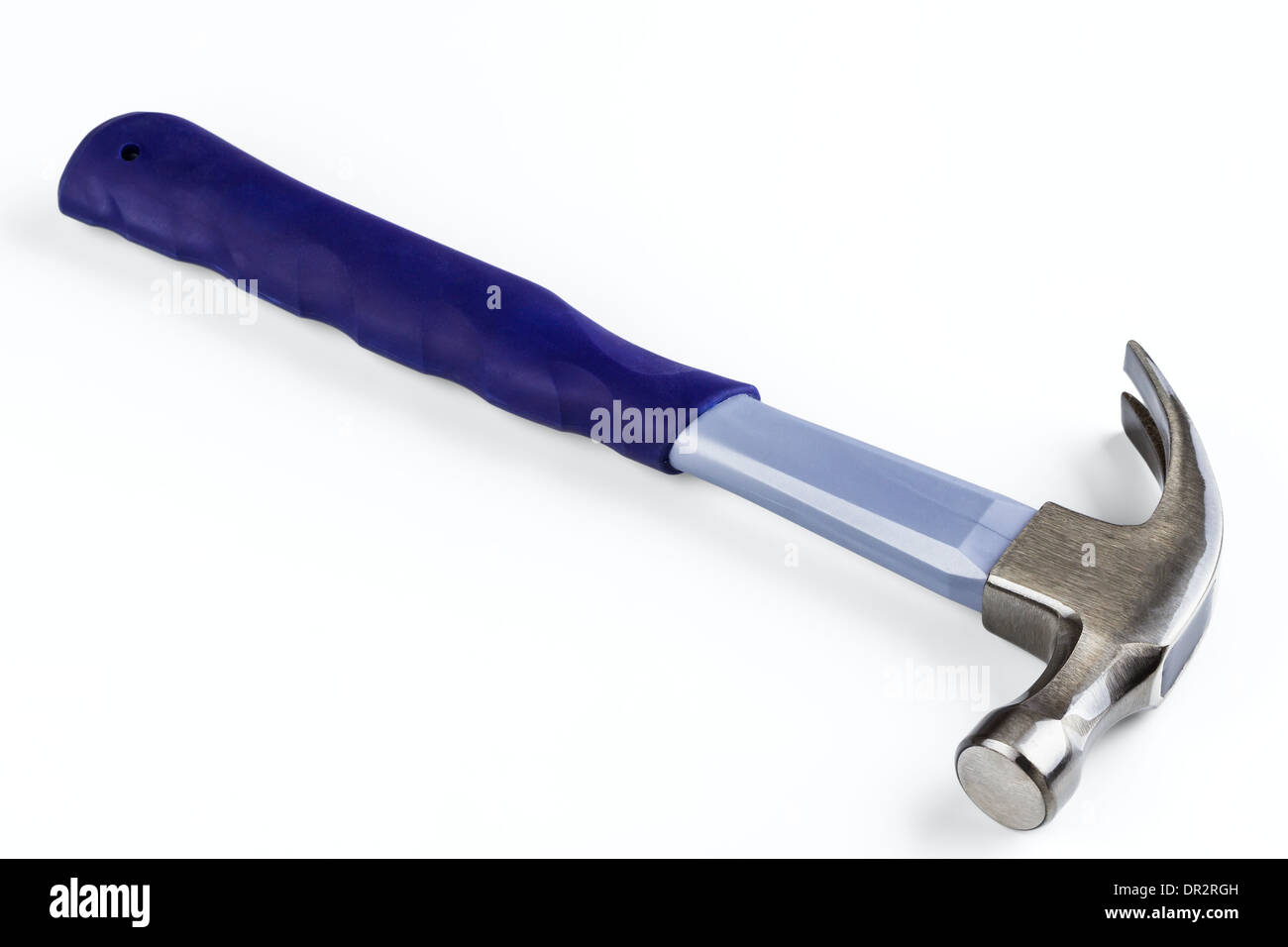 Kurve Klaue Fiberglas hammer isolierten auf weißen Hintergrund Stockfoto
