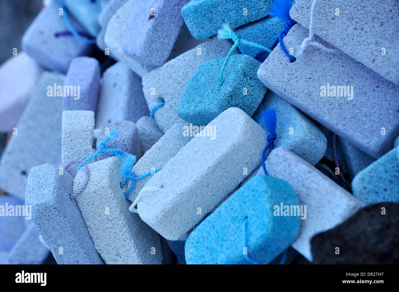 Bild von verschiedenen Schattierungen von blau Bimsstein Stockfoto