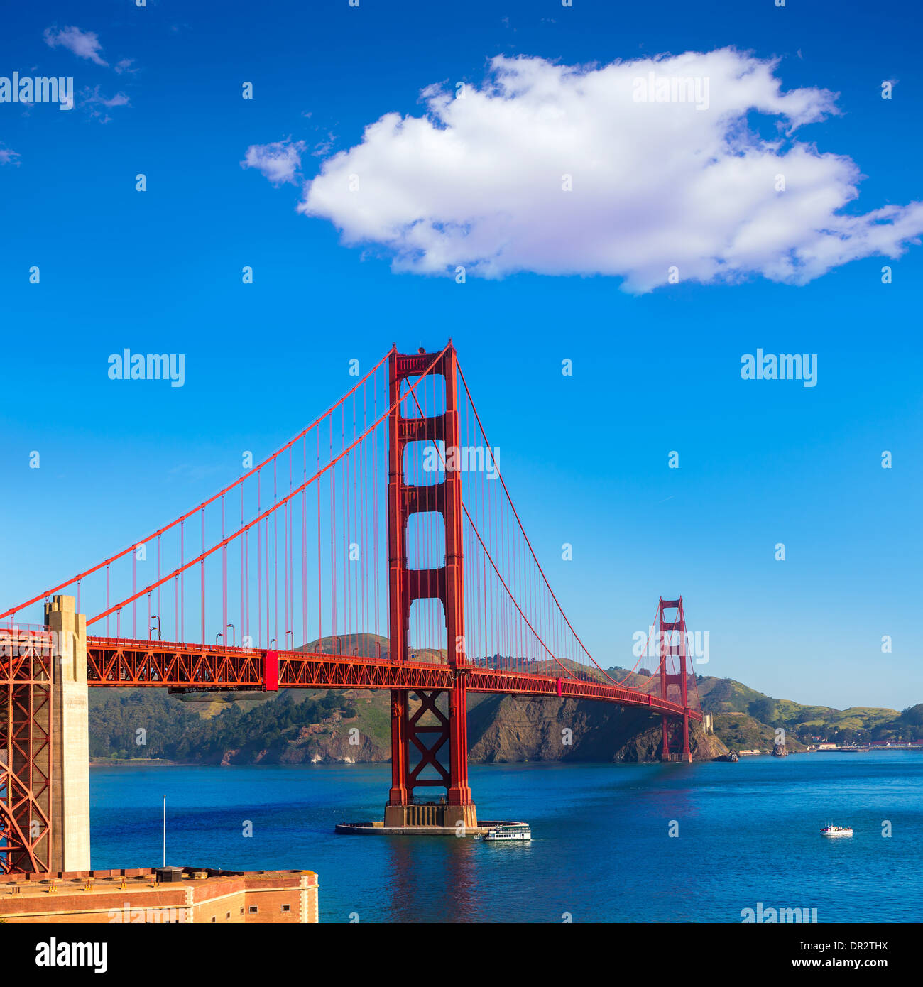 Golden Gate Bridge San Francisco vom Presidio in Kalifornien, USA Stockfoto