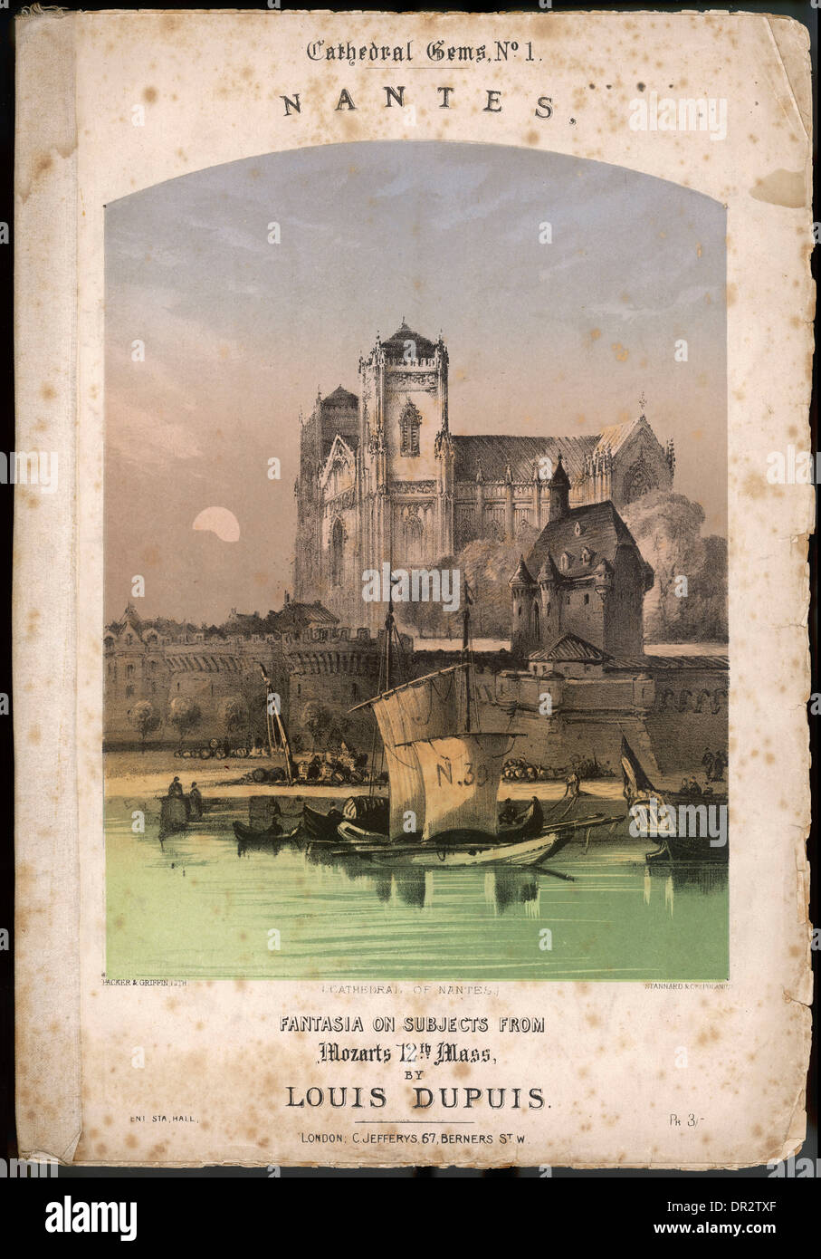 NANTES NOTENBLATT Stockfoto