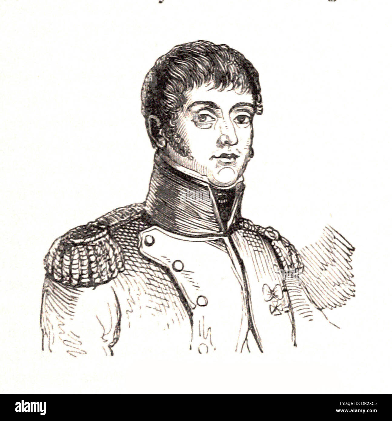 Porträt von Louis Bonaparte - Britsh Gravur Stockfoto