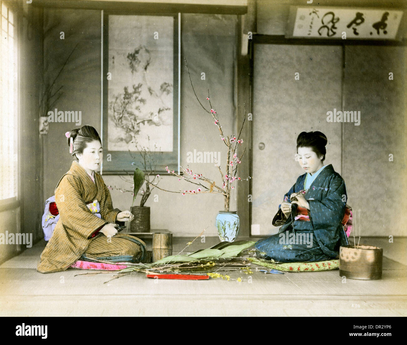 Frauen in kimonos Stockfoto