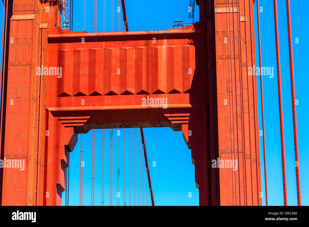 Details der Golden Gate Bridge in San Francisco Kalifornien, USA Stockfoto