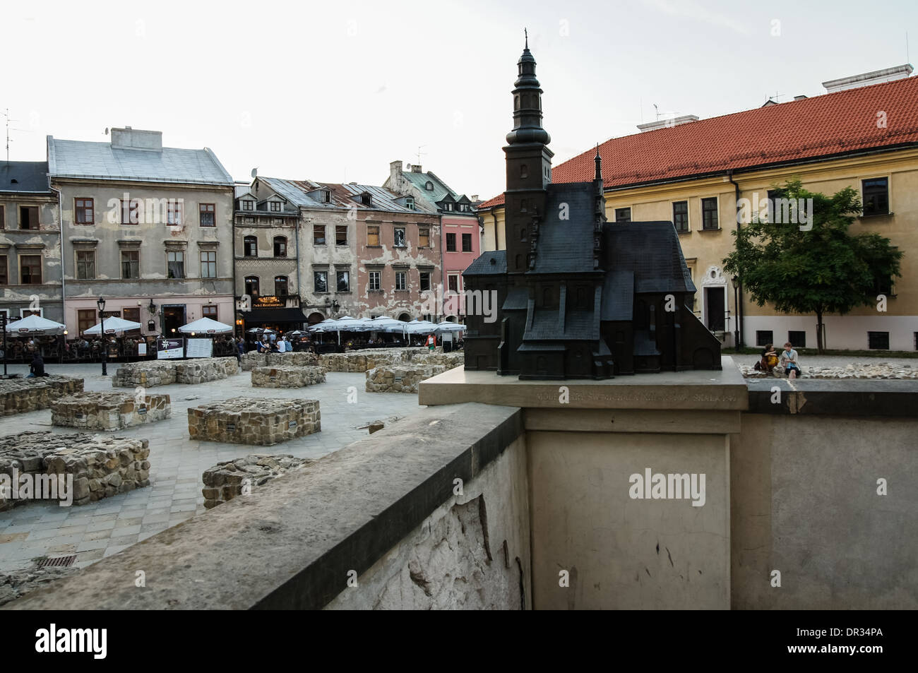 Historische Altstadt und Marktplatz in Lublin Polen Stockfoto