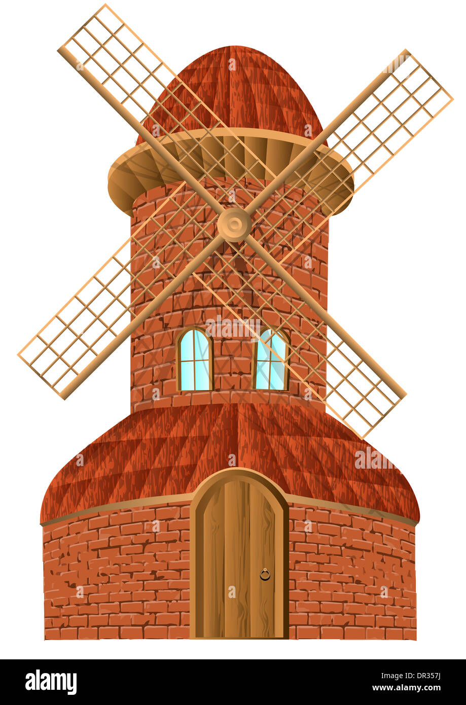 alte Windmühle Stockfoto