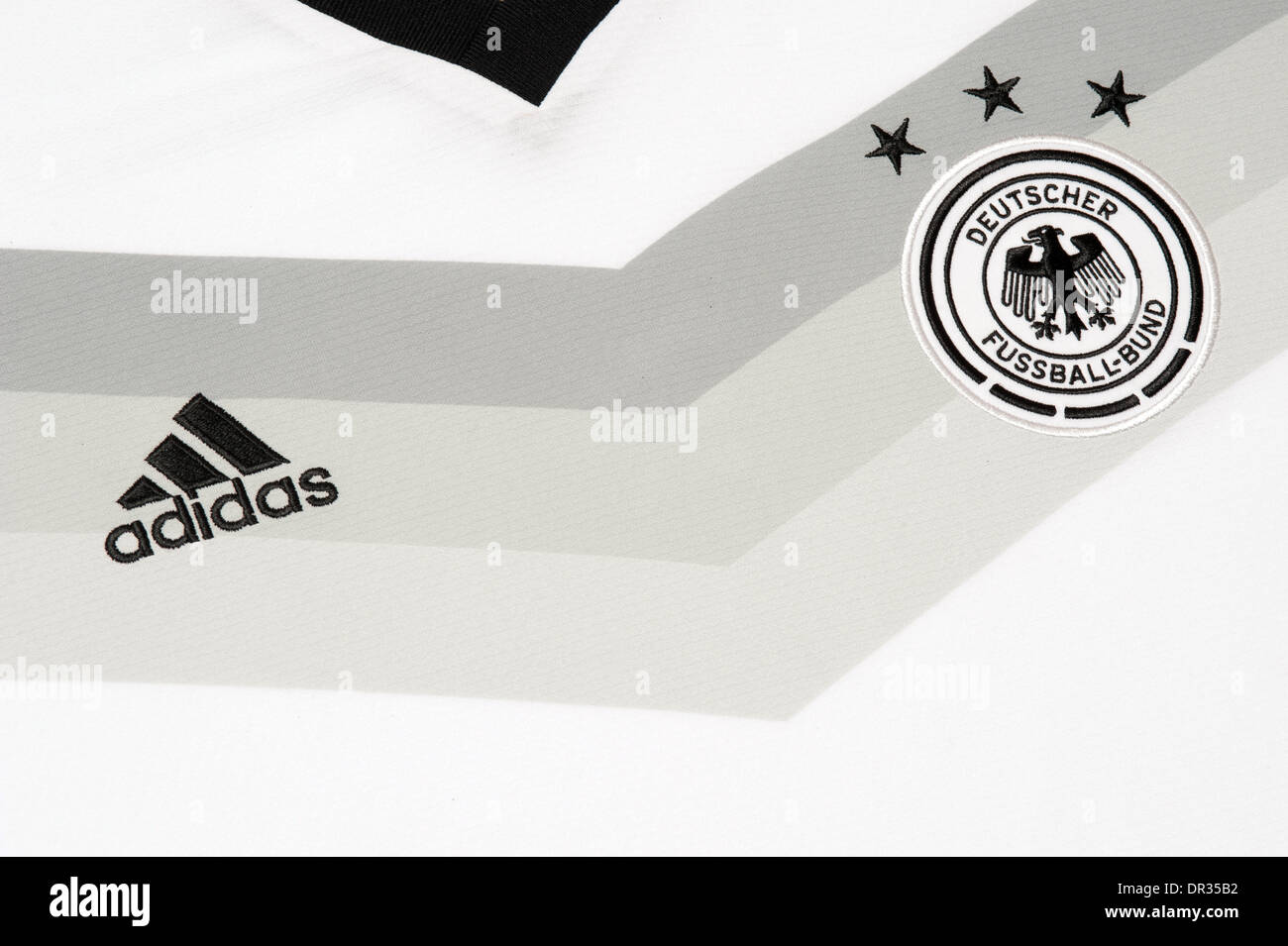 Nahaufnahme von der Deutschland-Fußball-Trikot Stockfoto