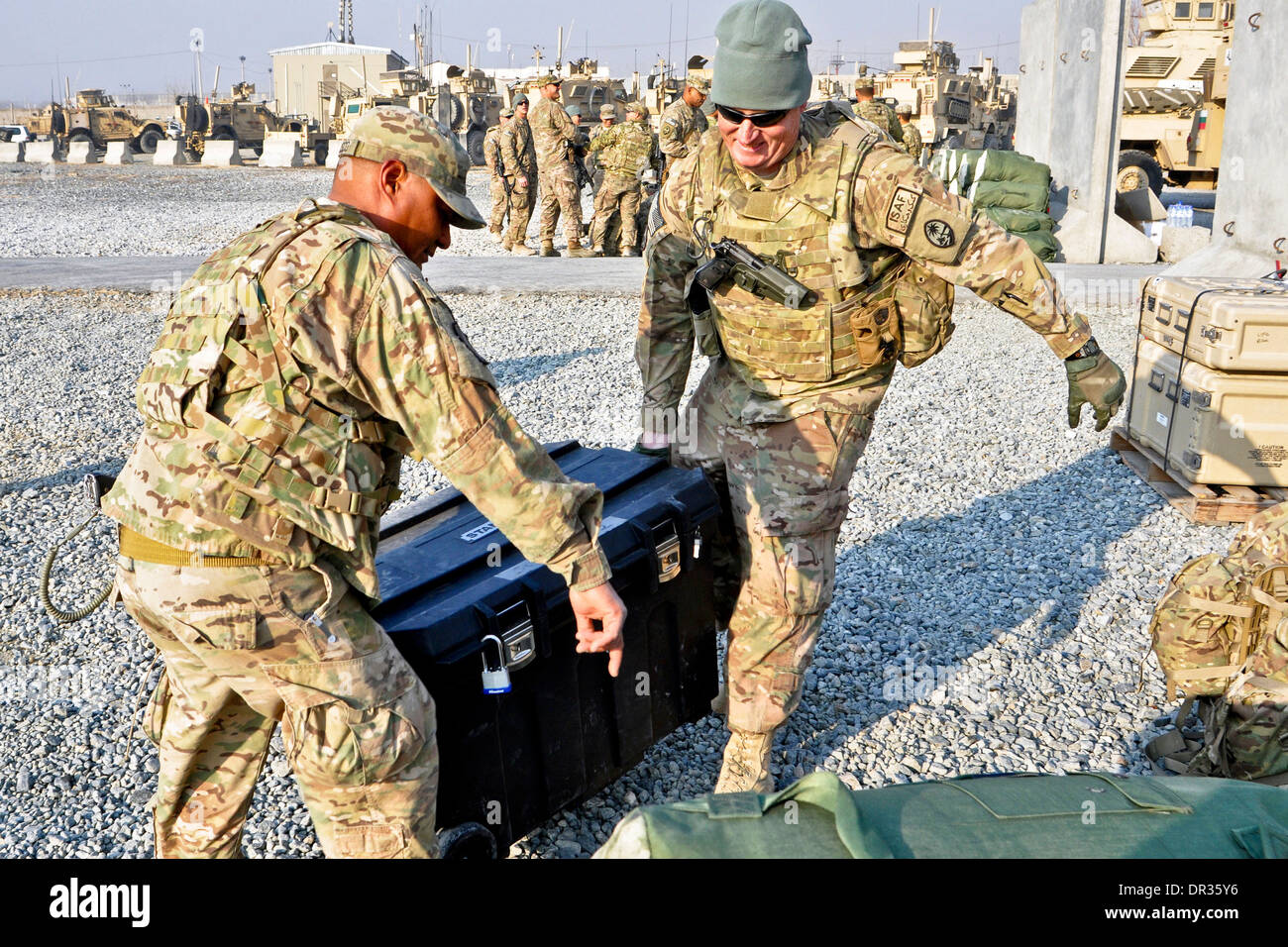 Task Force Guam Schlusssatz aus Afghanistan. Stockfoto