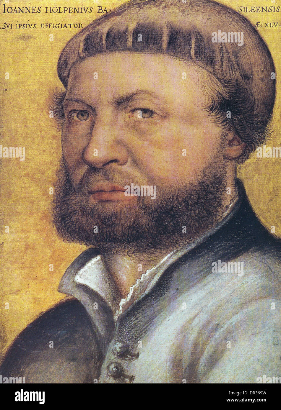 Hans Holbein der jüngere, selbst Porträt, deutscher Künstler Stockfoto