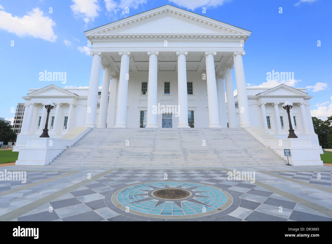 Die Hauptstadt des Bundesstaates, Gebäude in Richmond Virginia. Stockfoto