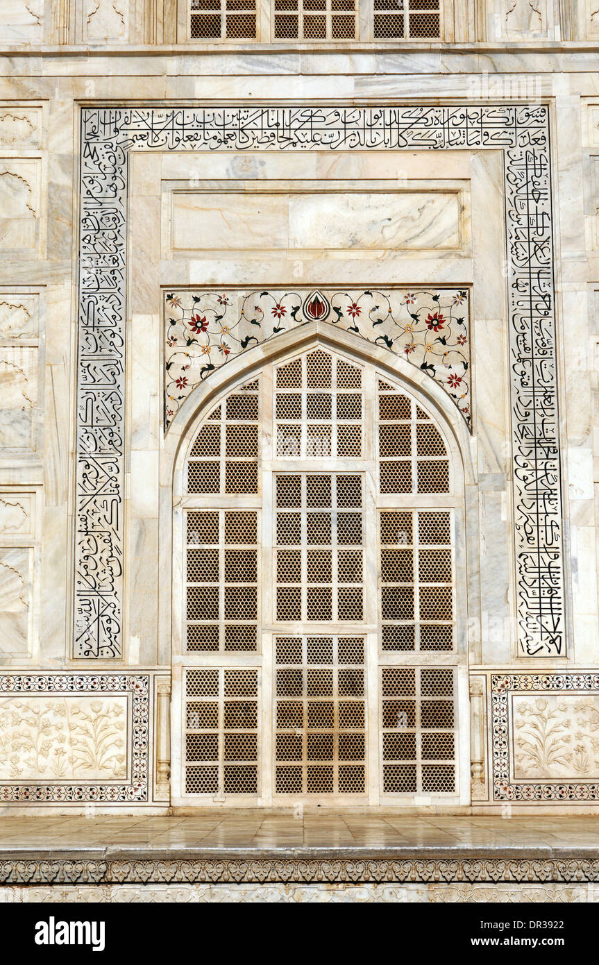 Details des Taj Mahal Stockfoto