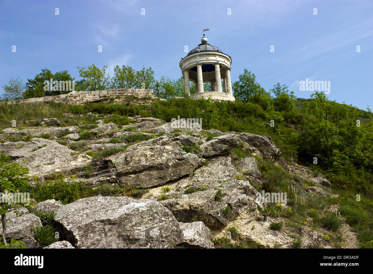 Der Pavillon der Äolischen Harfe wurde 1828 erbaut. Pjatigorsk, Nordkaukasus. Stockfoto