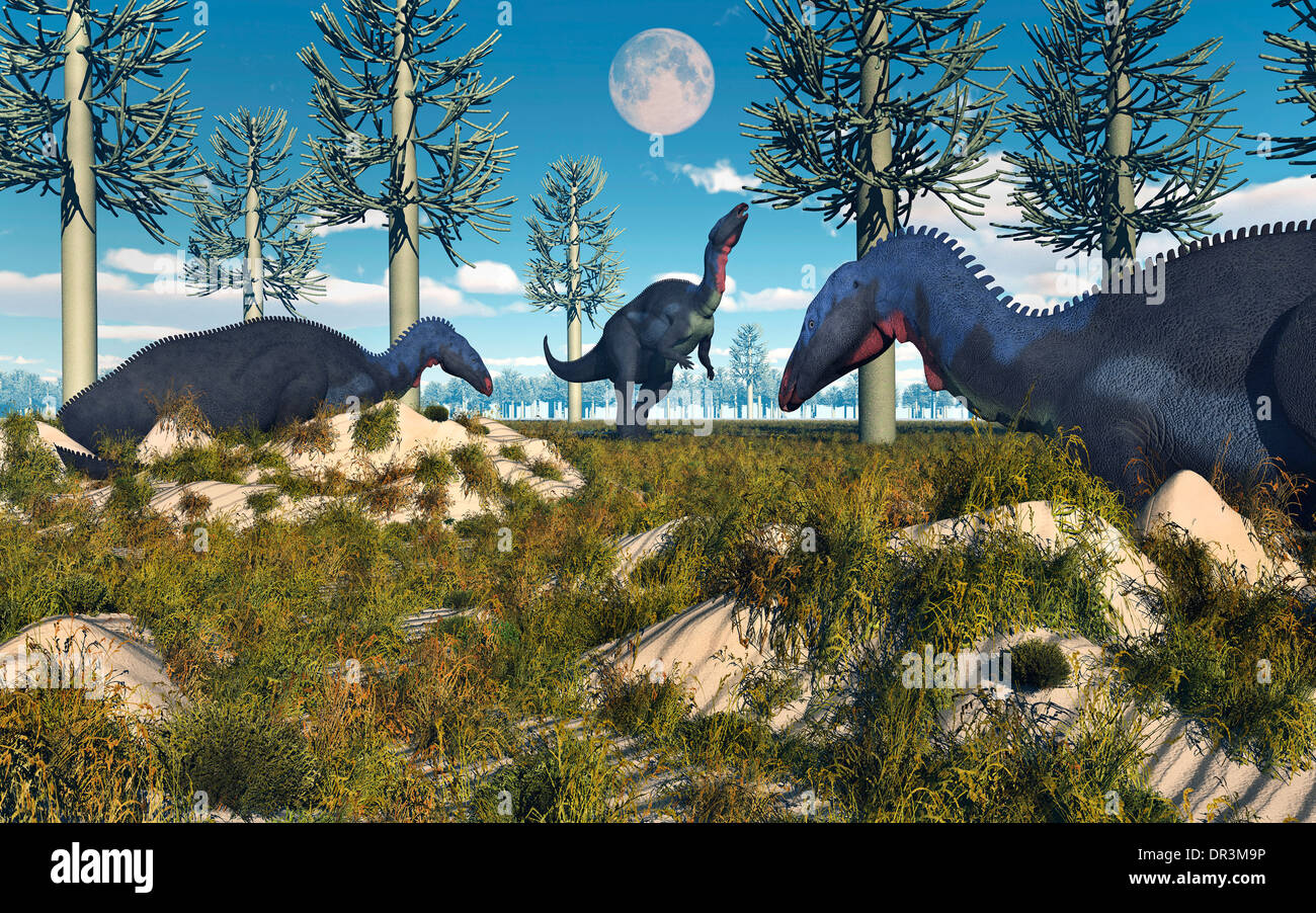 Camptosaurus Baumschule Stockfoto