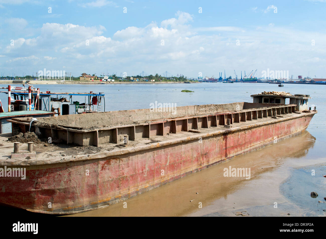 Verlassene Boot, Ho-Chi-Minh-Stadt, Vietnam Stockfoto