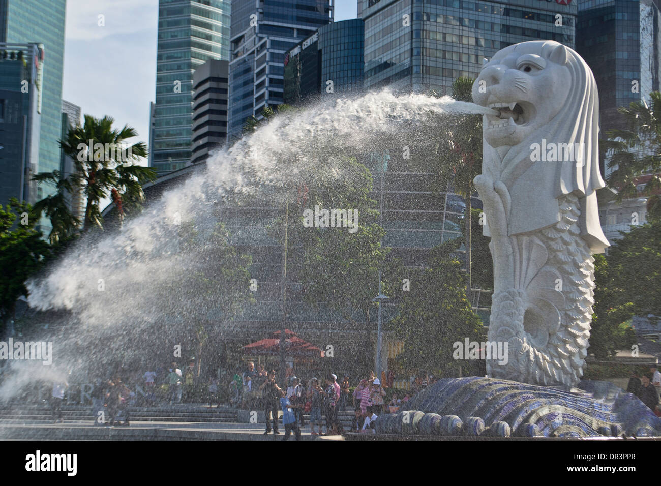 Merlion Statue, Singapur Stockfoto