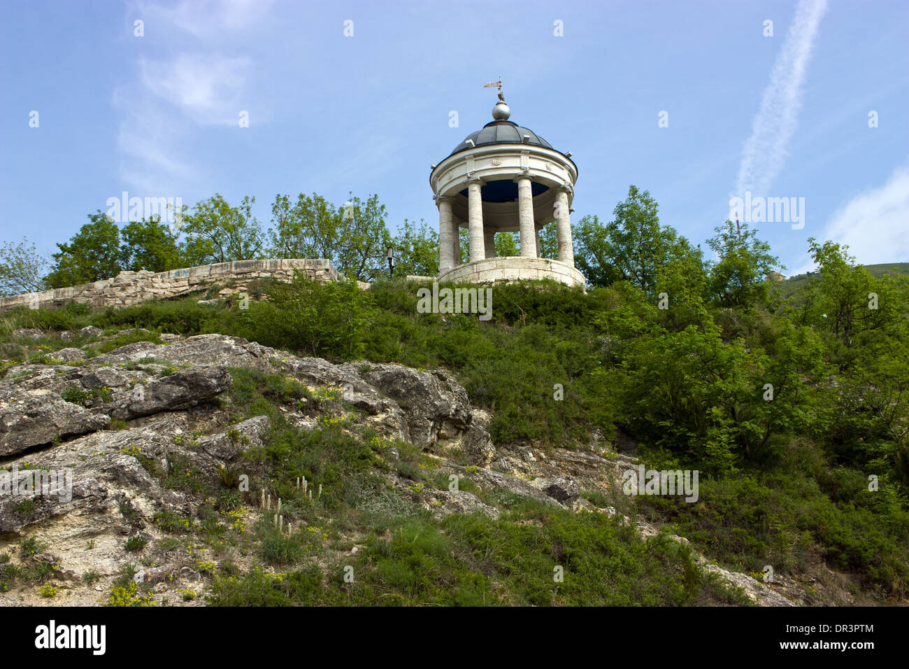 Der Pavillon der Äolischen Harfe wurde 1828 erbaut. Pjatigorsk, Nordkaukasus. Stockfoto
