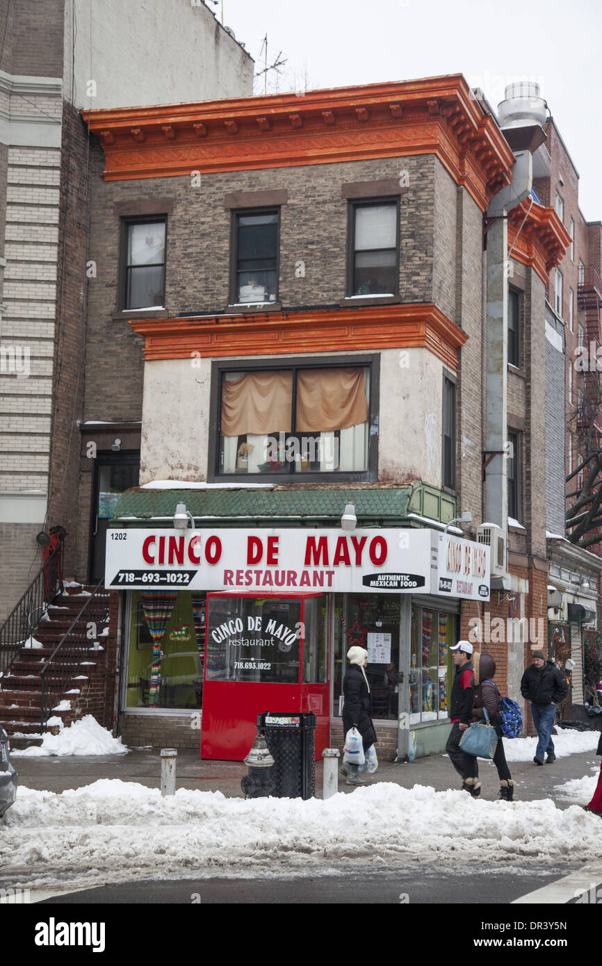 Mexikanisches Restaurant Cortelyou Strasse Ditmas Park, Brooklyn, NY. Stockfoto