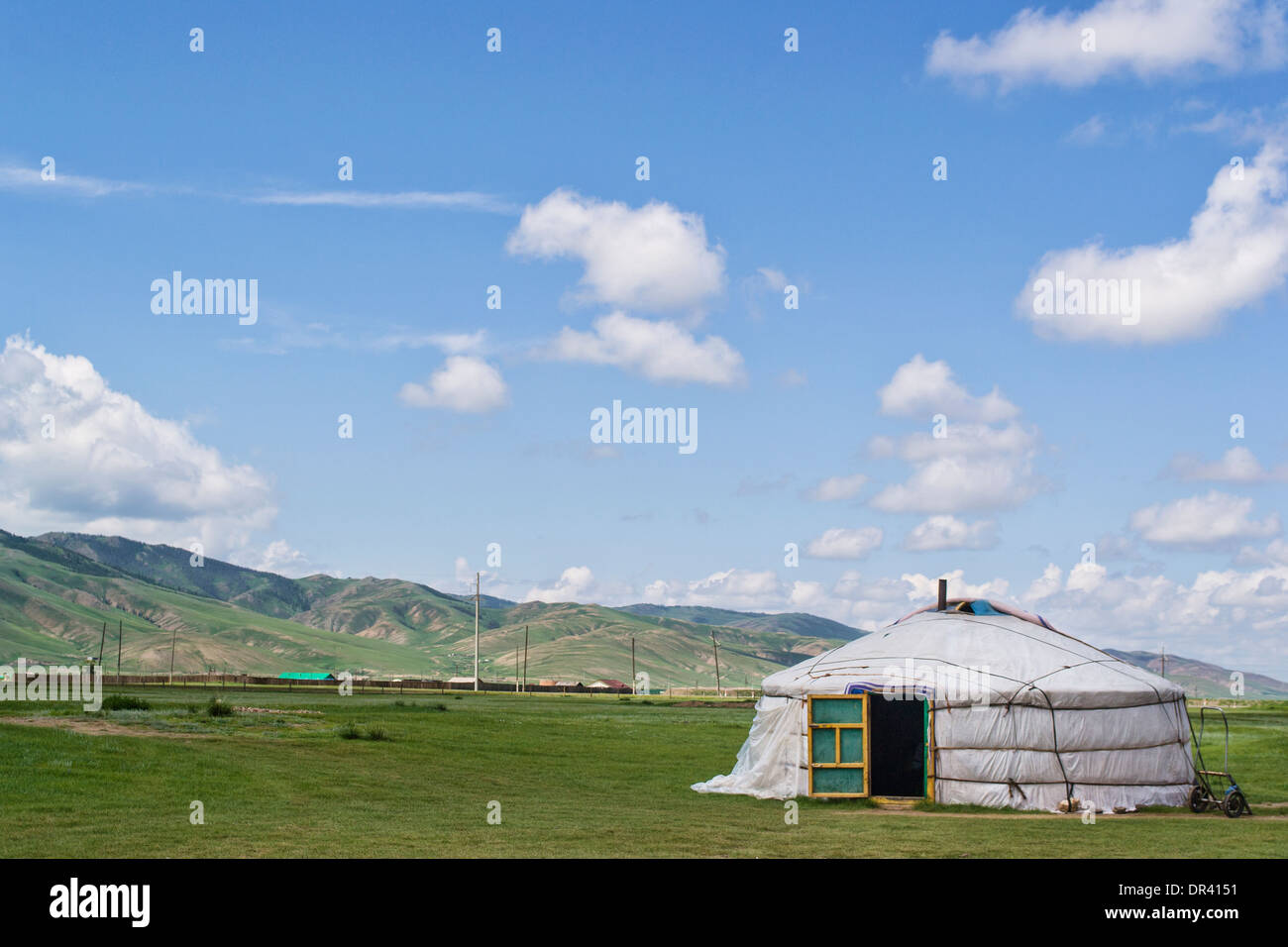 Ger in der Mongolei Stockfoto