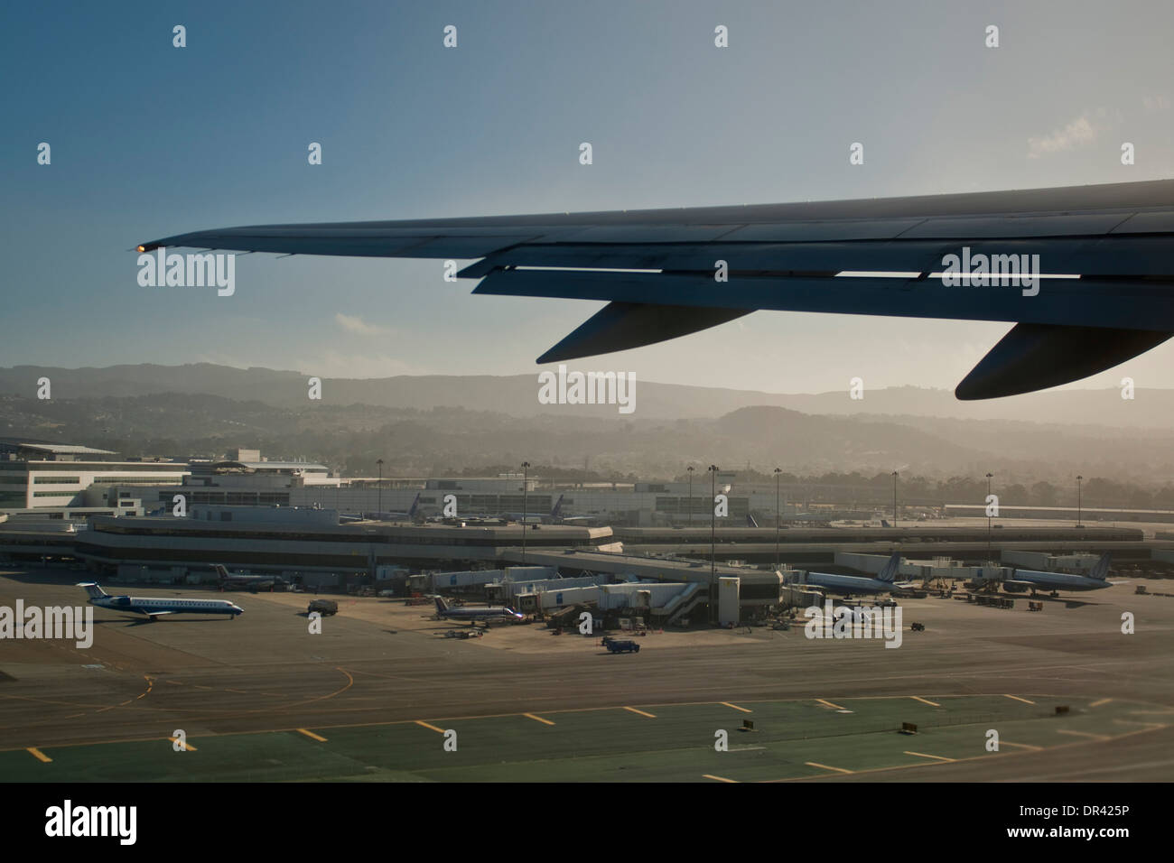 Ausziehen von San Francisco International Airport (SFO), California Stockfoto