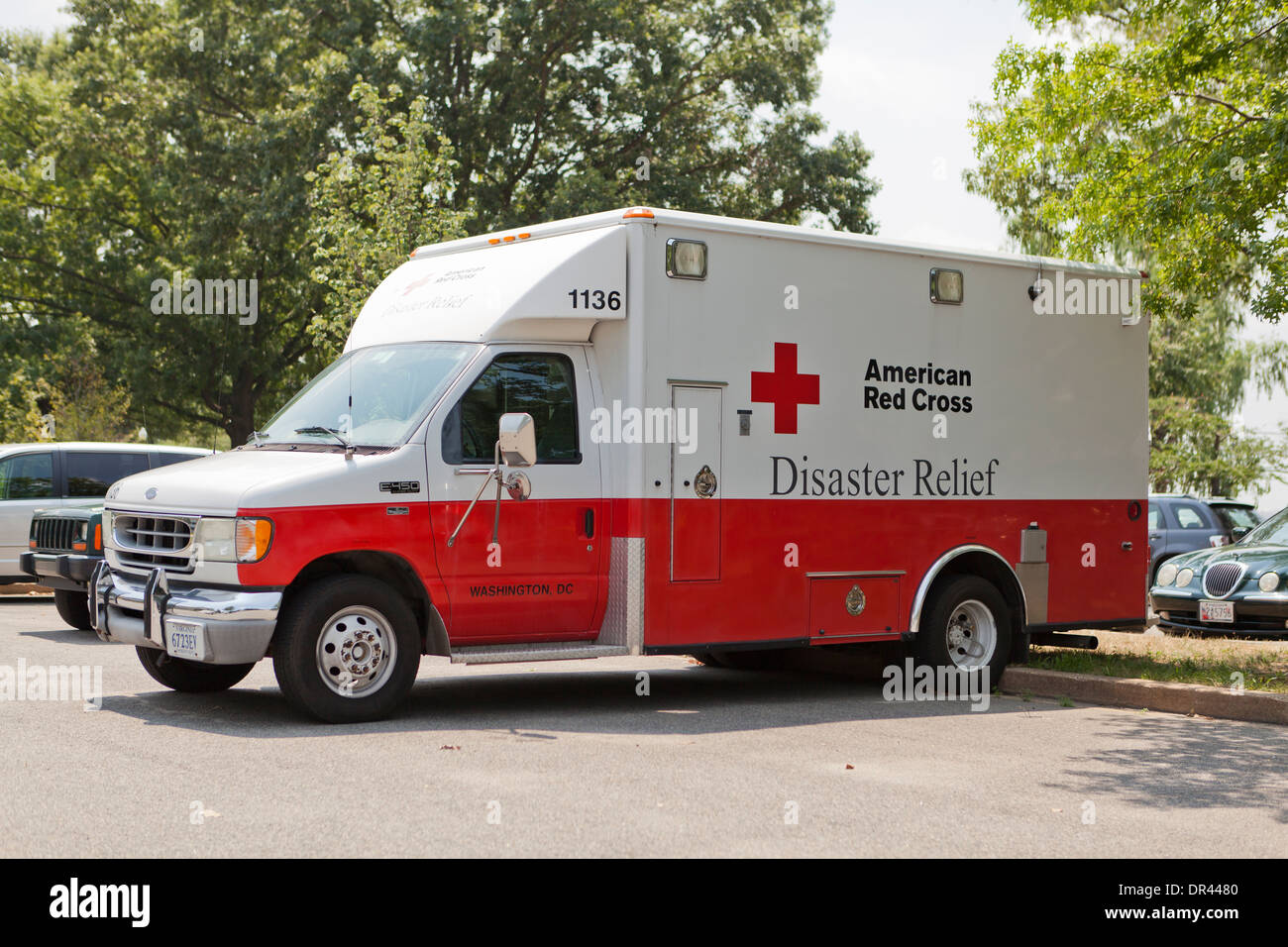 American Red Cross Disaster Relief LKW - Washington, DC USA Stockfoto