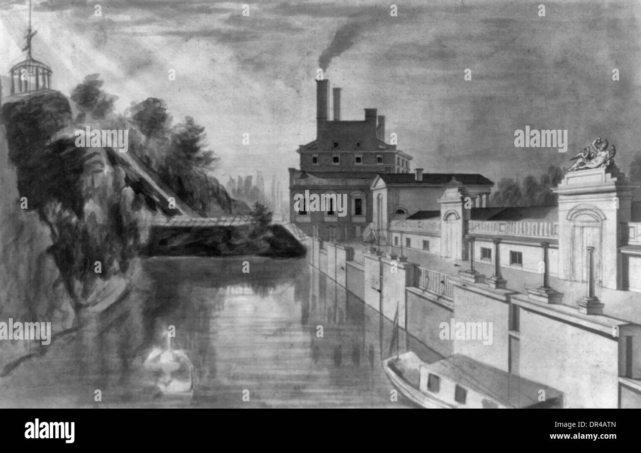 Fairmount Wasserwerk Philadelphia, Pennsylvania um 1900 Stockfoto