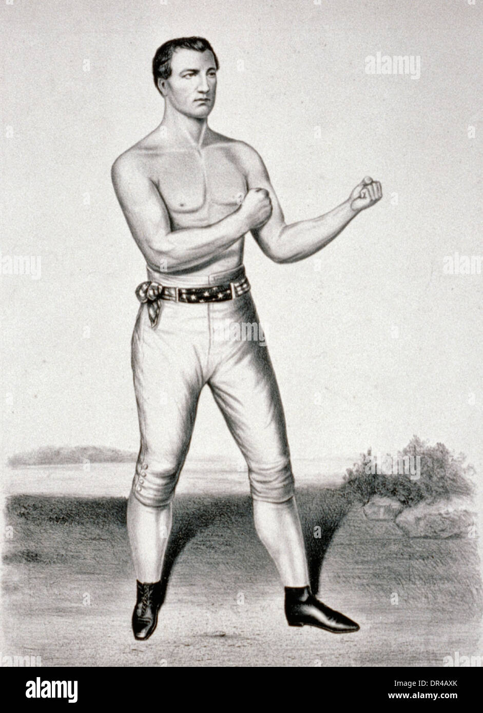 John C. Heenan, der Meister von Amerika (die Benicia Boy), 1860. John