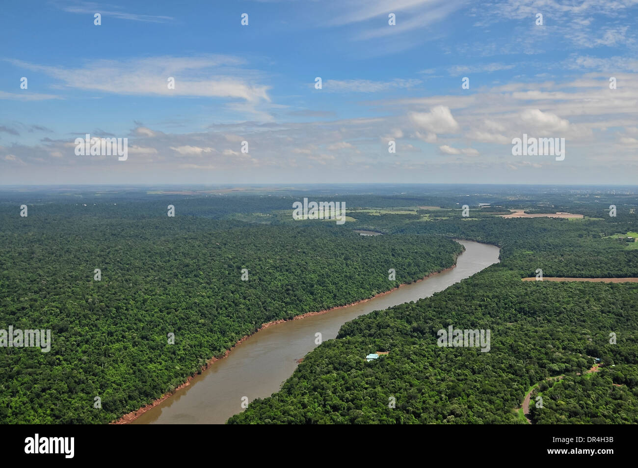 Fluss Iguazu, Brasilien Stockfoto