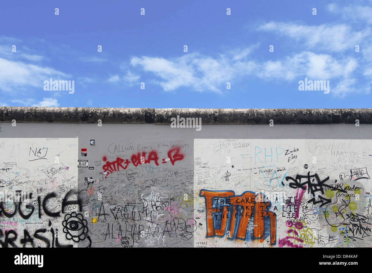 Original Ost-West-Berliner Mauer Stockfoto