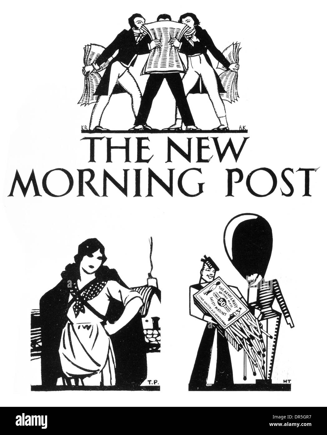 Britische Presse, neue Morgen Post Kearly, Burrell, Maynard London Midland, Scottish Railway Company Tom Purvis Horis Taylor Stockfoto