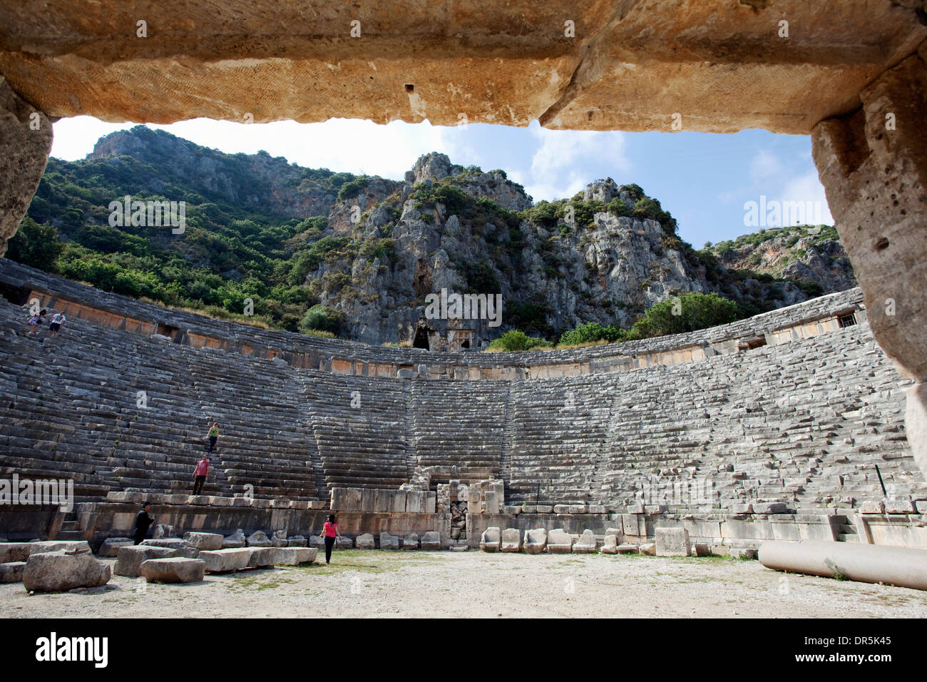 Malerische Aussicht von Myra antiken Stadt Amphitheater Antalya Stockfoto