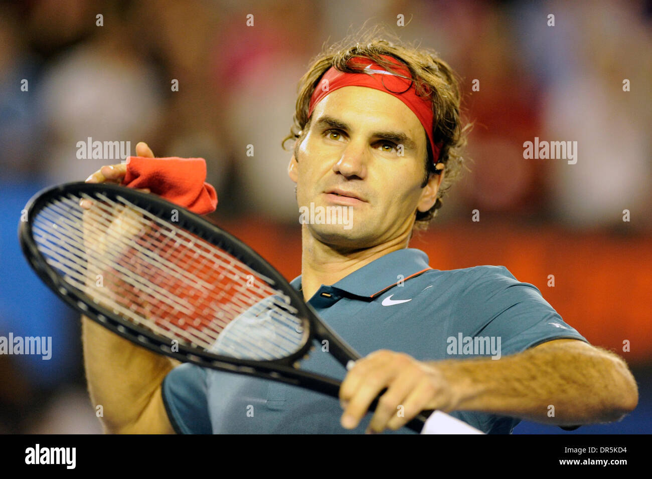 Melbourne, Australien. 20. Januar 2014. Roger Federer der Schweiz in Aktion am Tag acht der Australian Open aus Melbourne Park. Bildnachweis: Aktion Plus Sport/Alamy Live-Nachrichten Stockfoto