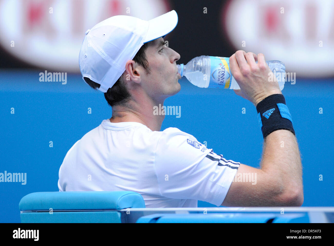 Melbourne, Australien. 20. Januar 2014. Andy Murray aus Großbritannien in Aktion am Tag acht der Australian Open aus Melbourne Park. Bildnachweis: Aktion Plus Sport/Alamy Live-Nachrichten Stockfoto