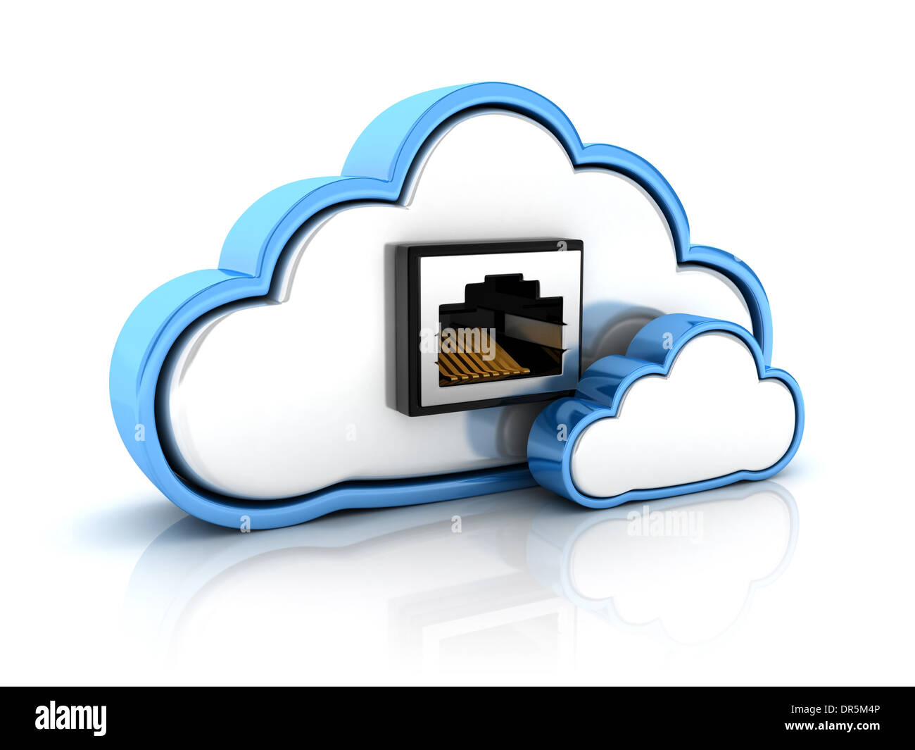 Abstrakte Cloud-Speicher (durchgeführt in 3d) Stockfoto