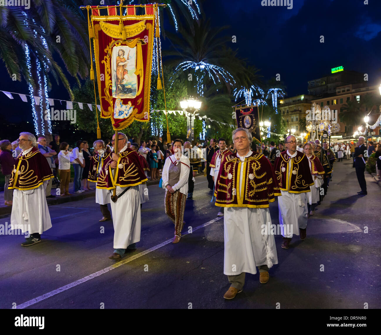 Italien, Ligurien, Rapallo, Festival Prozession, Zeremonie zur Patronin Nostra Signora di Montallegro Stockfoto
