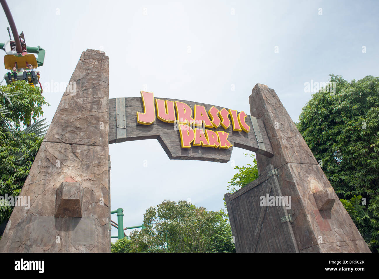 Jurassic Park die Fahrt. Universal Studios. Stockfoto