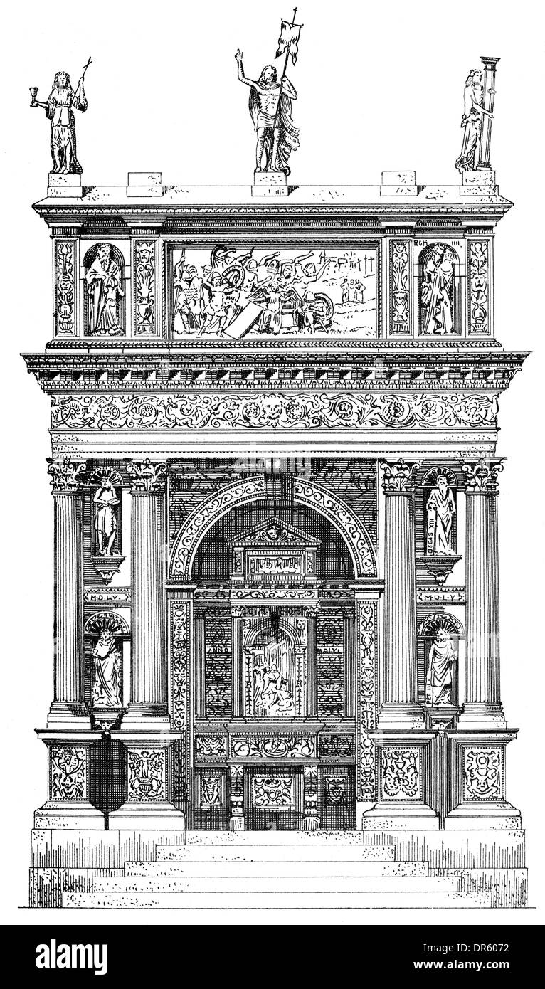 Portal des Johanneums, Renaissance-Stil, Dresden, Sachsen, Deutschland, Europa Stockfoto