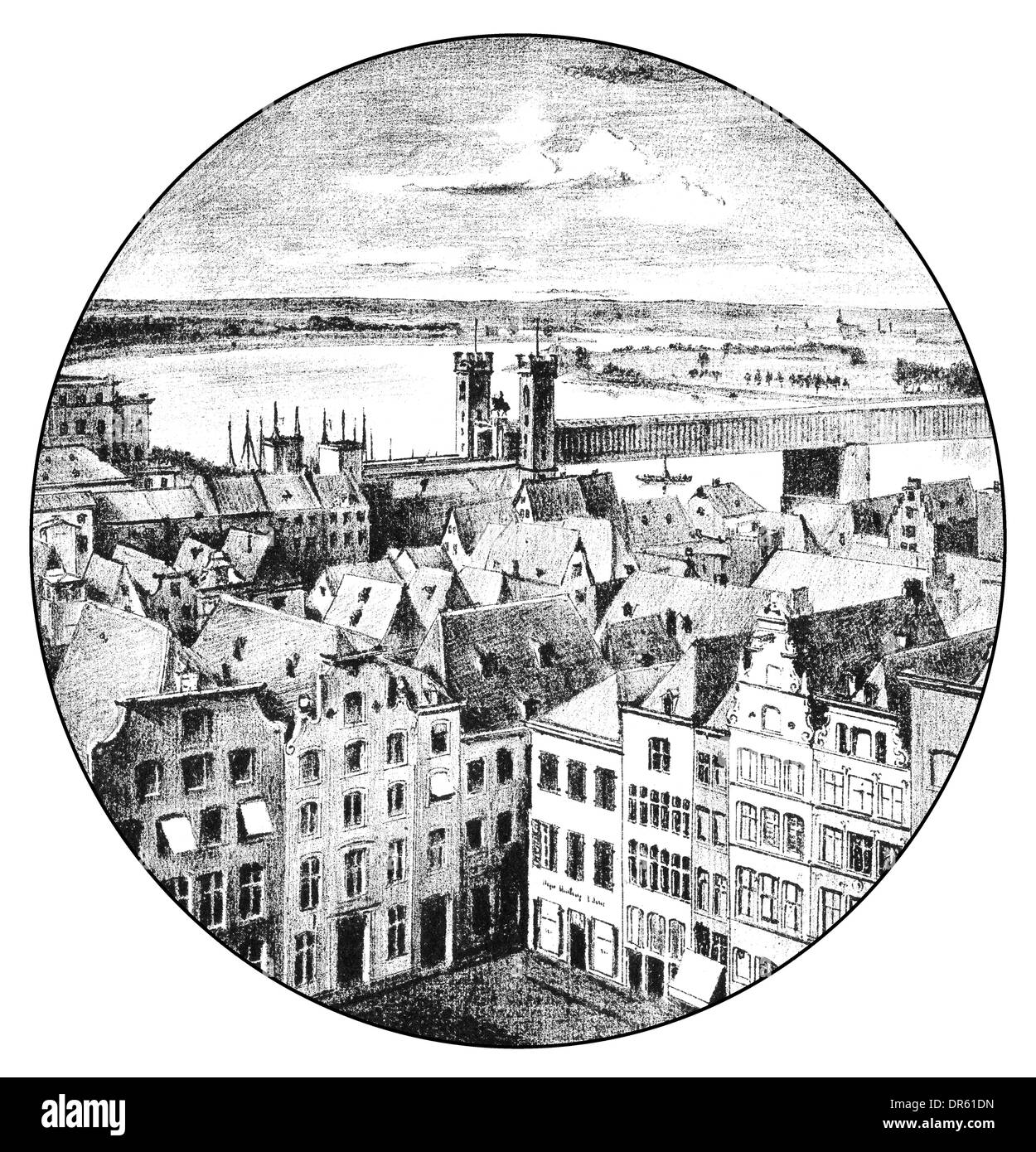 Stil der Renaissance, 16. Jahrhundert Stadtbild von Köln, Deutschland, Europa, Stockfoto