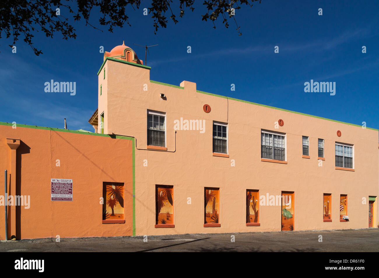 Wandmalereien in der Innenstadt von Harlingen, Texas. Stockfoto