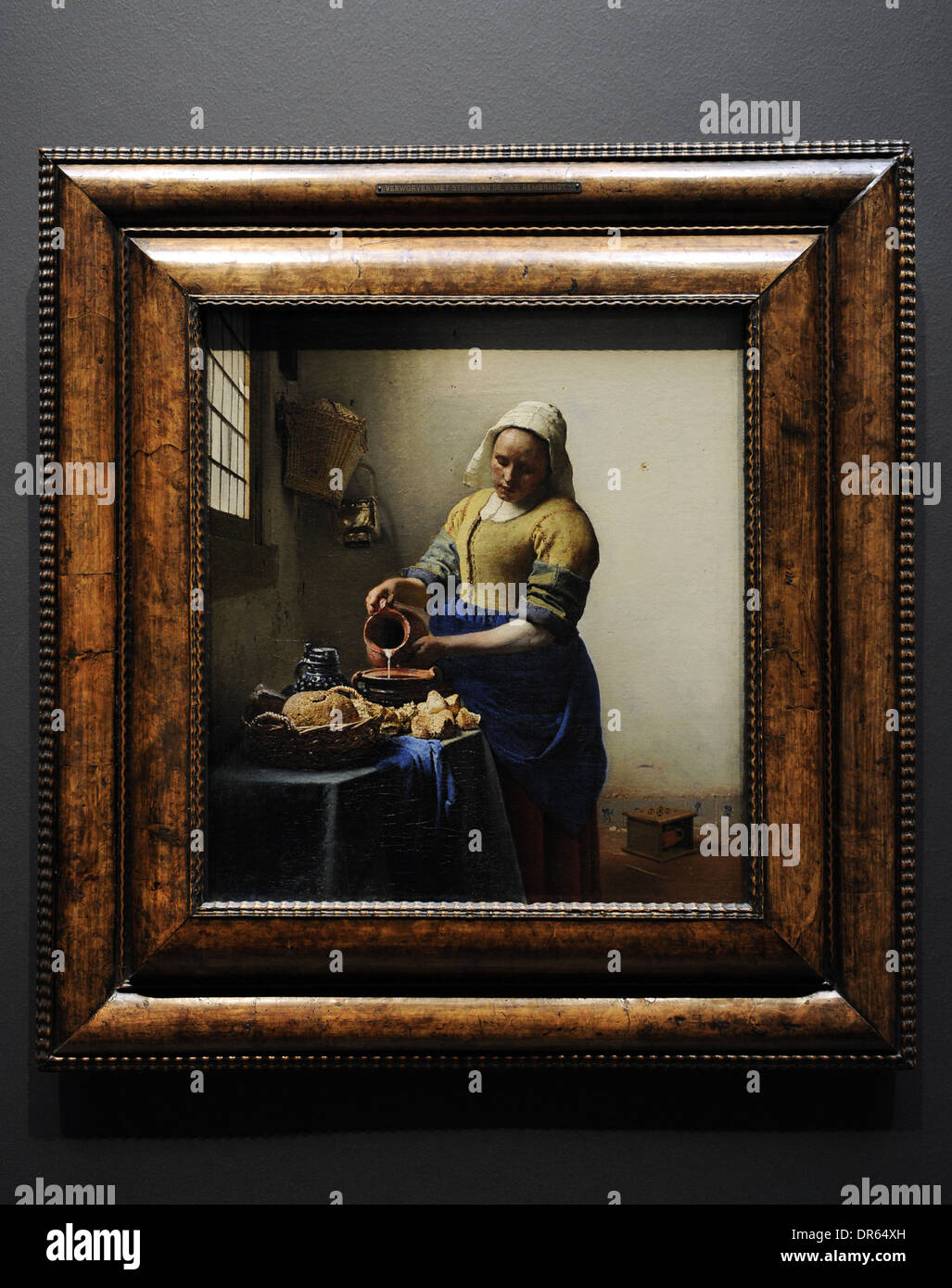 Johannes Vermeer (1632-1675). Niederländischer Maler. Die Milchmädchen, c, 1660. Rijskmuseum. Amsterdam. Niederlande. Stockfoto