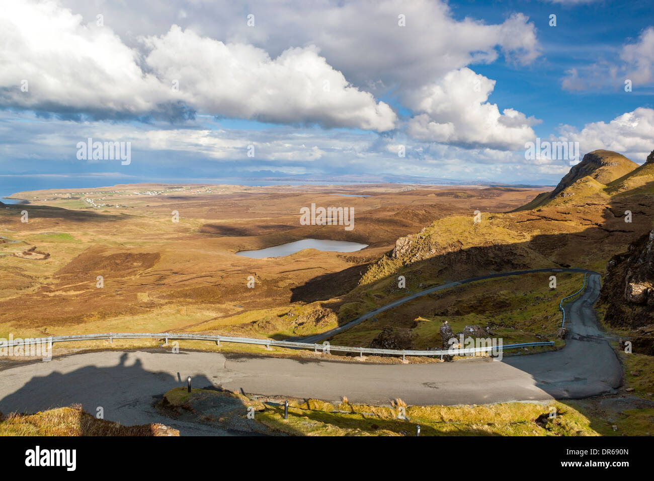 Der Quiraing ein Erdrutsch auf der östlichen Seite des Meall Na Suiramach. Stockfoto