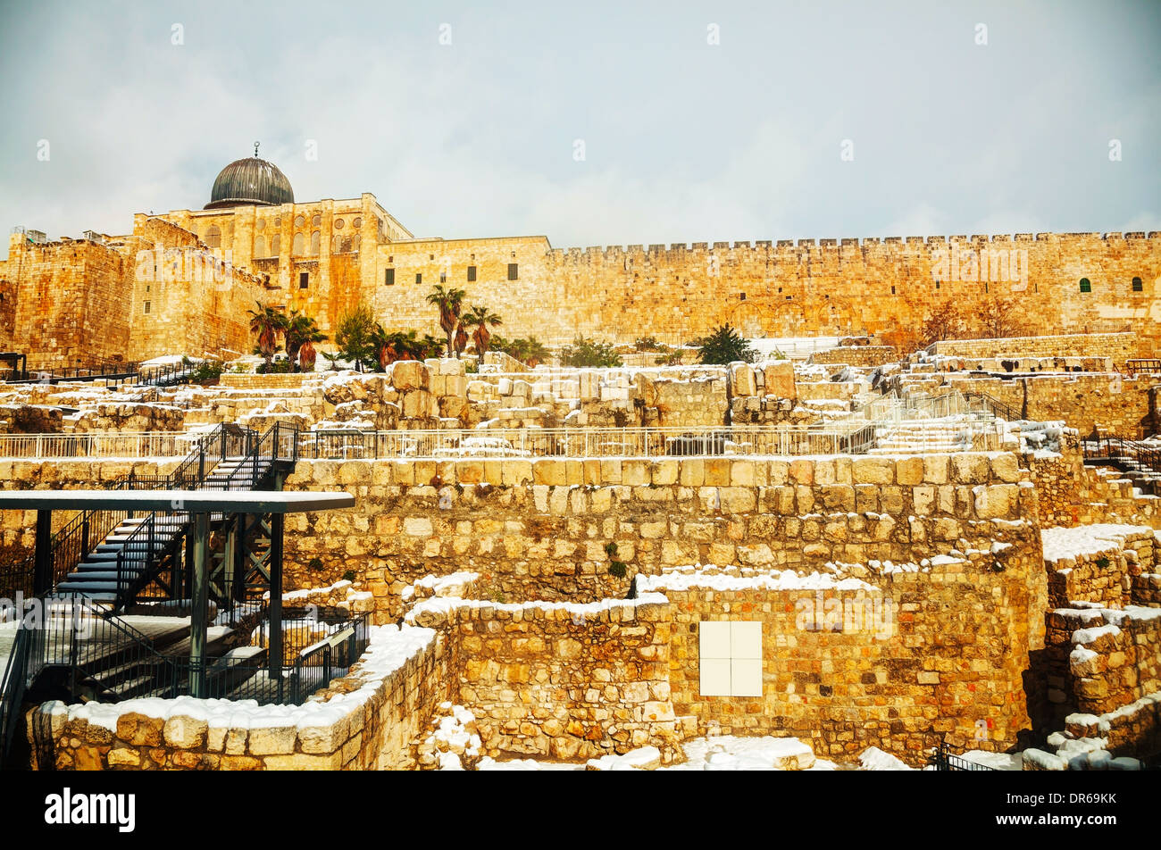 Ophel Ruinen in der Altstadt von Jerusalem, Israel Stockfoto