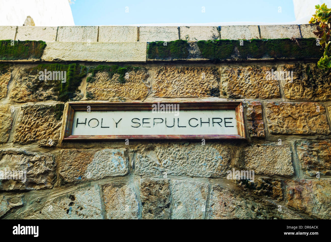 Eintritt in die Kirche des Heiligen Grabes in Jerusalem, Israel Stockfoto