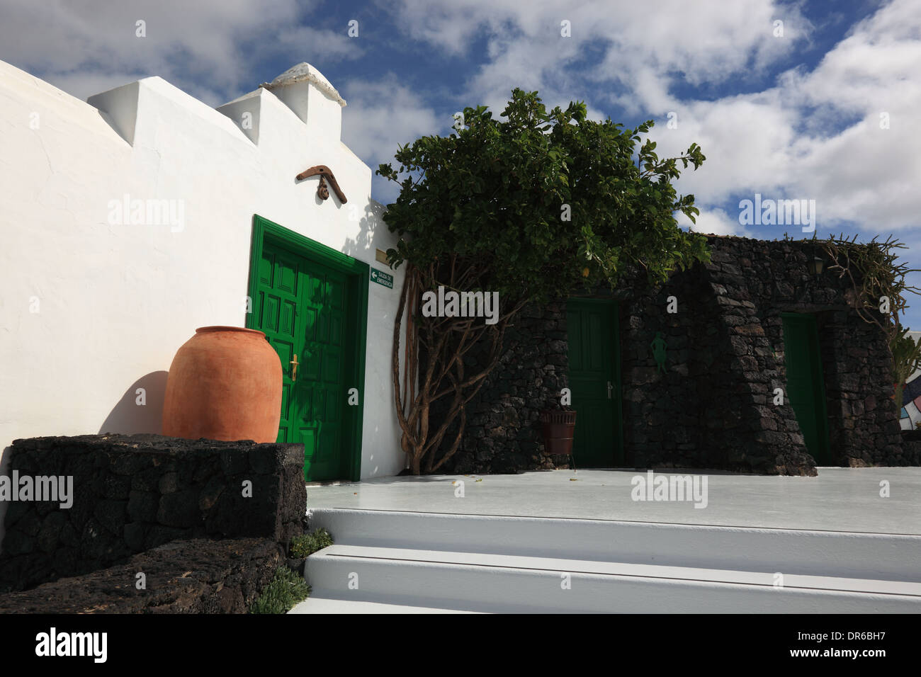 Fundación César Manrique Stiftung César Manrique, im ehemaligen Haus des Künstlers in Tahiche, Lanzarote, Kanarische Inseln-Haus, ca. Stockfoto