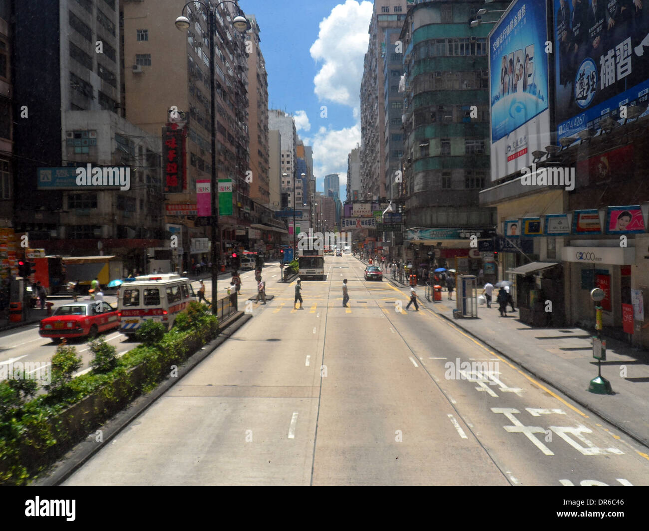 Eine Straße in Tsim Sha Tsui, Hongkong Stockfoto