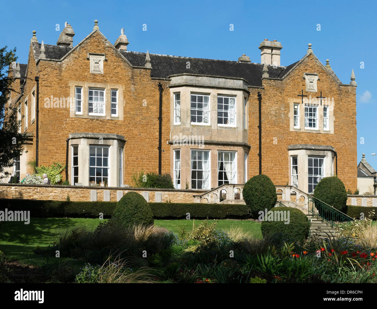 Egerton Lodge und Memorial Gardens, Melton Mowbray, Leicestershire, England, UK. Stockfoto