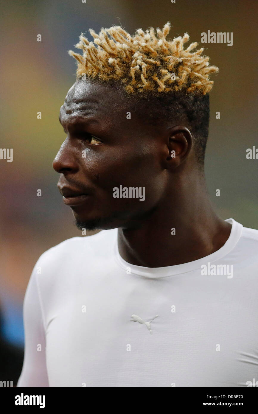 Düsseldorf, Deutschland. 19. Juli 2014. Fußball, Vorbereitung Fußball Turnier Stadtwerke Düsseldorf Wintercup 2014 am 19. Januar 2014 in die Esprit Arena in Düsseldorf Fortuna Düsseldorf: Dinamo Zagreb 0-1 Aristide BANCE (F 95) Foto: Norbert Schmidt/Alamy Live-Nachrichten Stockfoto
