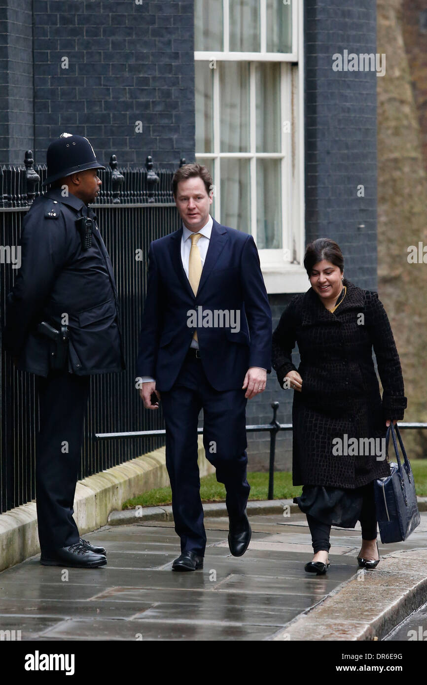 Sitzung des Kabinetts in 10 Downing Street in London, Stockfoto