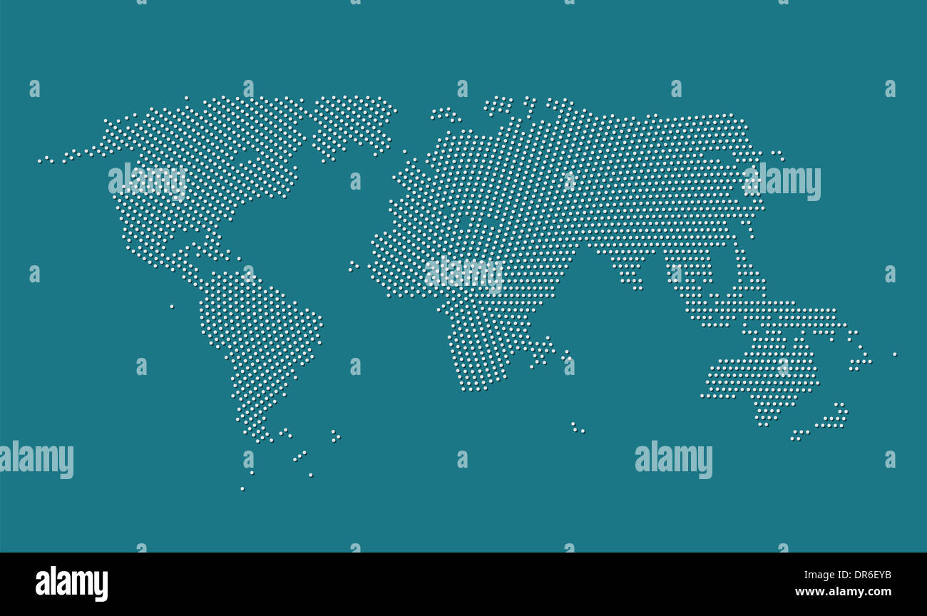 Welt Karte Vektor-Illustration Stockfoto