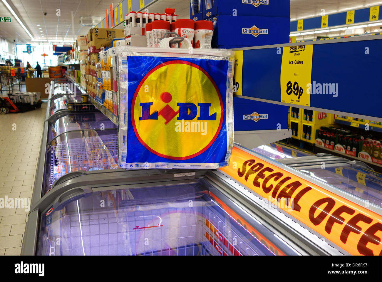 in einem Lidl-Geschäft, uk Stockfoto