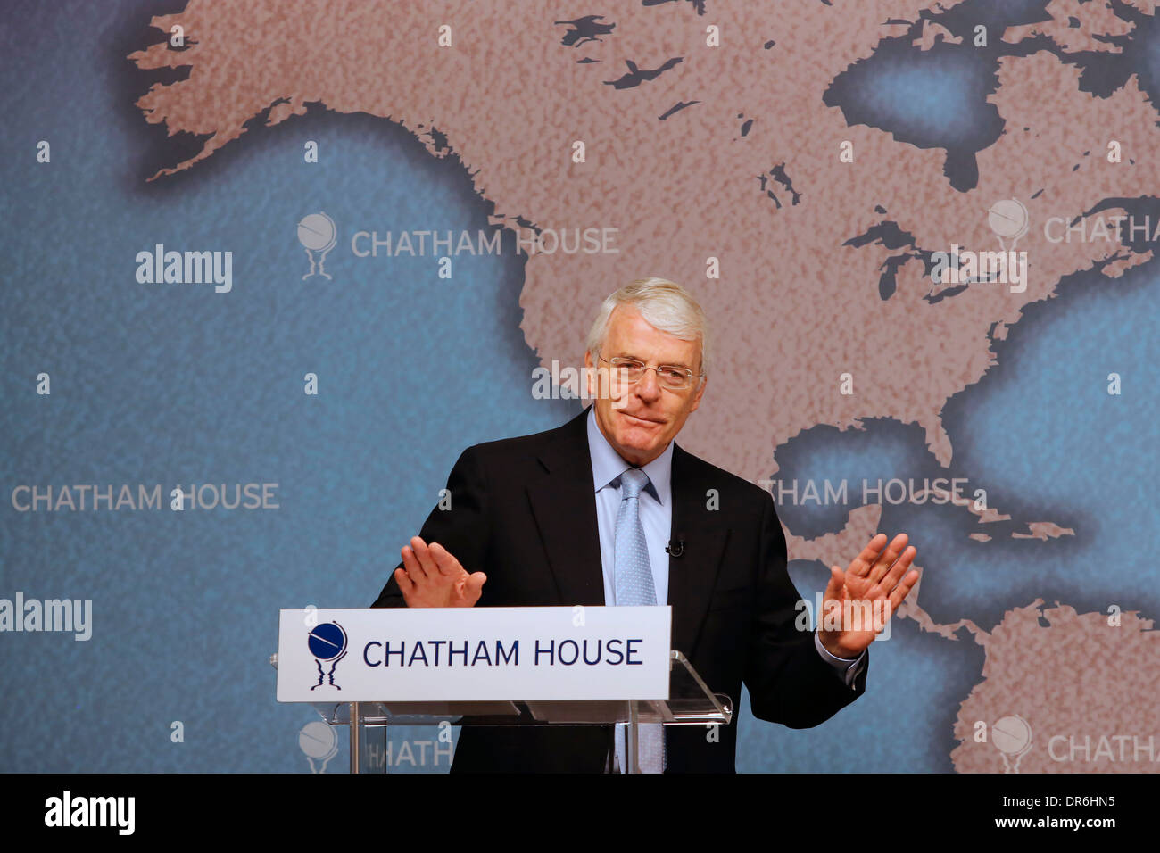 Sir John Major Rede über das EU-Referendum. Royal Institute of International Affairs, Chatham House London Großbritannien 14 Februar 2 Stockfoto